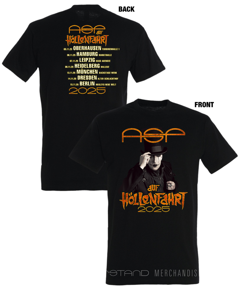 Produktabbildung Höllenfahrt 2025 – Tourshirt unisex