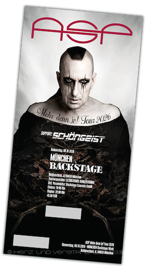 Produktabbildung ASP mehr denn je! Tour 2026 – München, Backstage Werk