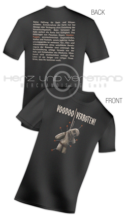 Produktabbildung "Voodoo verboten" T-Shirt
