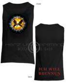 Produktabbildung "Ich will brennen" Racer Back Trägershirt Men